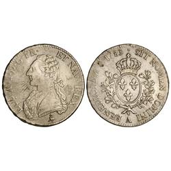WORLD COINS: FRANCE - Ecu. 1783-A. LUIS XVI. PARÍS. AR. (Rayitas de ajuste). KM-564.1. MBC-. 