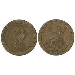 WORLD COINS: GREAT BRITAIN - 1 Penique. 1797. JORGE III. AE. KM-618. MBC+. 