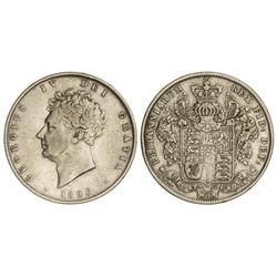 WORLD COINS: GREAT BRITAIN - 1/2 Corona. 1826. JORGE IV. AR. KM-695. MBC+. 