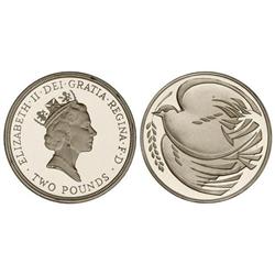 WORLD COINS: GREAT BRITAIN - Piefort 2 Libras. 1995. AR. 50 aniversario final II Guerra Mundial. En 