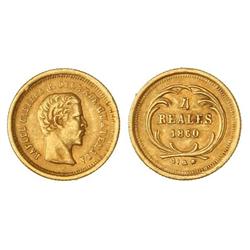 WORLD COINS: GUATEMALA - 4 Reales. 1860. AU. KM-135. EBC. 