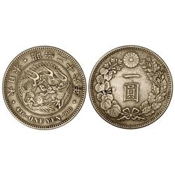 WORLD COINS: JAPAN - Yen. Año 26 (1893). MUTSUHITO. AR. (Oxidaciones en reverso). Y-A25.3. MBC+. 