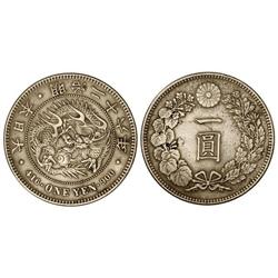 WORLD COINS: JAPAN - Yen. Año 26 (1893). MUTSUHITO. AR. (Oxidaciones en reverso). Y-A25.3. MBC+. 