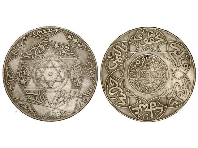 WORLD COINS MOROCCO 10 Dirhams 1313 D H 1897 D C ABD AL AZIZ world-coins-morocco-10-dirhams-1313-d-h-1897-d-c-abd-al-aziz
