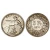 Image 1 : WORLD COINS: SWITZERLAND - 5 Francos. 1874-B. AR. Helvetia sentada. KM-11. MBC. 