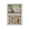 Image 1 : SPANISH BANK NOTES: ESTADO ESPAÑOL - Lote 2 billetes 1 Peseta. 15 Junio 1945. Isabel ´La Católica´. 