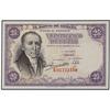 Image 1 : SPANISH BANK NOTES: ESTADO ESPAÑOL - 25 Pesetas. 19 Febrero 1946. Florez Estrada. Serie E. Ed-D51a. 