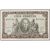 Image 1 : SPANISH BANK NOTES: ESTADO ESPAÑOL - 100 Pesetas. 9 Enero 1940. Colón. Serie F. Ed-D39a. EBC. 