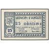 Image 1 : PAPER MONEY OF THE CIVIL WAR: CATALUNYA - 25 Cèntims. 9-11-37. Municipi d´ANGLÈS. AT-163a; T-219a. S