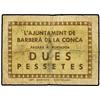 Image 1 : PAPER MONEY OF THE CIVIL WAR: CATALUNYA - 2 Pessetes. S/F. Aj. de BARBERÀ DE LA CONCA. (Sucio). AT-2