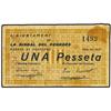 Image 1 : PAPER MONEY OF THE CIVIL WAR: CATALUNYA - 1 Pesseta. Maig 1937. Aj. de LA BISBAL DEL PENEDÈS. (Repar