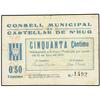Image 1 : PAPER MONEY OF THE CIVIL WAR: CATALUNYA - 50 Cèntims. 19 Juny 1937. C.M. de CASTELLAR DE N´NUG. (Peq
