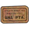 Image 1 : PAPER MONEY OF THE CIVIL WAR: CATALUNYA - 1 Pesseta. S/F. Aj. de CASTELLOLÍ. MUY ESCASO. AT-757; T-8