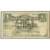 Image 1 : PAPER MONEY OF THE CIVIL WAR: CATALUNYA - 1 Pesseta. 12 Maig 1937. Aj. de DOSRIUS. (Manchitas). AT-9