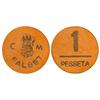 Image 1 : PAPER MONEY OF THE CIVIL WAR: CATALUNYA - 1 Pesseta. S/F. C.M. FALSET. Celuloide. MUY ESCASA. AT-975