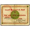 Image 1 : PAPER MONEY OF THE CIVIL WAR: CATALUNYA - 1 Pesseta. Abril 1937. C.M. de LLADÓ. (Pequeños cortes en 
