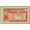 Image 1 : PAPER MONEY OF THE CIVIL WAR: CATALUNYA - 50 Cènitms. S/F. Aj. de LLAVANERES DE MONTAL. ESCASO. AT-1