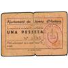 Image 1 : PAPER MONEY OF THE CIVIL WAR: CATALUNYA - 1 Pesseta. S/F. Aj. de LLORENS d´HORTONS. (Roturas. Repara