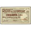 Image 1 : PAPER MONEY OF THE CIVIL WAR: CATALUNYA - 50 Cèntims. Juny 1937. Aj. de MOLINS DE LLOBREGAT. AT-1508