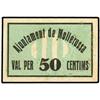 Image 1 : PAPER MONEY OF THE CIVIL WAR: CATALUNYA - 50 Cèntims. S/F. Aj. de MOLLERUSSA. AT-1515; T-1737. EBC. 
