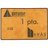 Image 1 : PAPER MONEY OF THE CIVIL WAR: CATALUNYA - 1 Pesseta. S/F. Aj. de NAVÀS. Cartulina. (Restos de cola).