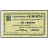Image 1 : PAPER MONEY OF THE CIVIL WAR: CATALUNYA - 50 Cèntims. s/f. Aj. d´ORISTÀ. (Manchitas). AT-1720a; T-19
