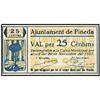 Image 1 : PAPER MONEY OF THE CIVIL WAR: CATALUNYA - 25 Cèntims. 20 Novembre 1937. Aj. de PINEDA. AT-1826a; T-2