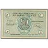 Image 1 : PAPER MONEY OF THE CIVIL WAR: CATALUNYA - 50 Cèntims. Abril 1937. C.M. de PREMIÀ DE MAR. AT-2011; T-