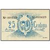 Image 1 : PAPER MONEY OF THE CIVIL WAR: CATALUNYA - 25 Cèntims. S/F. Aj. de ROQUETES. (Pequeña manchita en rev
