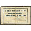 Image 1 : PAPER MONEY OF THE CIVIL WAR: CATALUNYA - 50 Cèntims. S/F. C.M. de ROSES. AT-2213; T-2554. (MBC). 