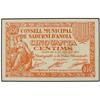 Image 1 : PAPER MONEY OF THE CIVIL WAR: CATALUNYA - 50 Cèntims. 15 Juliol 1937. C.M. de SADURNÍ D´ANOIA. ESCAS