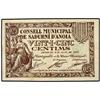 Image 1 : PAPER MONEY OF THE CIVIL WAR: CATALUNYA - 25 Cèntims. 15 Juliol 1937. C.M. de SADURNÍ D´ANOIA. (Leve