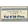 Image 1 : PAPER MONEY OF THE CIVIL WAR: CATALUNYA - 0,50 Pessetes. S/F. C.M. de SORT. AT-2396a; T-2786a. MBC+.