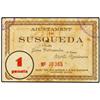 Image 1 : PAPER MONEY OF THE CIVIL WAR: CATALUNYA - 1 Pesseta. 15 Agost 1937. Aj. de SUSQUEDA. (Manchitas). MU