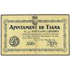 Image 1 : PAPER MONEY OF THE CIVIL WAR: CATALUNYA - 25 Cèntims. 1 Maig 1937. Aj. de TIANA. AT-2465; T-2856. MB
