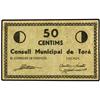 Image 1 : PAPER MONEY OF THE CIVIL WAR: CATALUNYA - 50 Cèntims. S/F. C.M. de TORÀ. ESCASO. AT-2507; T-2902. EB