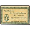 Image 1 : PAPER MONEY OF THE CIVIL WAR: CATALUNYA - 1 Pesseta. 20 Maig 1937. Aj. de TORREDEMBARRA. (Leves rest