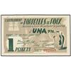 Image 1 : PAPER MONEY OF THE CIVIL WAR: CATALUNYA - 1 Pesseta. Juny 1937. Aj. de TORRELLES DE FOIX. AT-2553; T