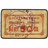 Image 1 : PAPER MONEY OF THE CIVIL WAR: CATALUNYA - 50 Cèntims. S/F. Aj. de VALLBONA D´ANOIA. Cartón. AT-2640b