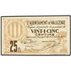 Image 1 : PAPER MONEY OF THE CIVIL WAR: CATALUNYA - 25 Cèntims. 10 d´Octubre 1937. Aj. de VALLCEBRE. ESCASO. A