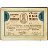 Image 1 : PAPER MONEY OF THE CIVIL WAR: CATALUNYA - 1 Pesseta. Abril 1937. Aj. de VIDRERES. (Sucio). AT-2738; 