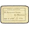Image 1 : PAPER MONEY OF THE CIVIL WAR: ANDALUCÍA - 5 Céntimos. S/F. Ay. de MARTOS (Jaén). Mont-889a. MBC. 