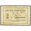 Image 1 : PAPER MONEY OF THE CIVIL WAR: ANDALUCÍA - 5 Céntimos. S/F. COMITÉ CENTRAL PERMANENTE DE ENLACE U.H.P