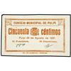Image 1 : PAPER MONEY OF THE CIVIL WAR: ANDALUCÍA - 50 Céntimos. 25 Agosto 1937. C.M. de PULPÍ (Almería). Mont