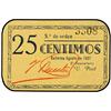 Image 1 : PAPER MONEY OF THE CIVIL WAR: ALICANTE - 25 Céntimos. Agosto 1937. C.M. de BAÑERES (Alicante). TV-24