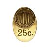 Image 1 : COOPERATIVE  AND ADVERTISING TOKENS - 25 Cèntims. Guerra Civil. ATENEU REPUBLICÀ DE GRÀCIA. Latón. Ø