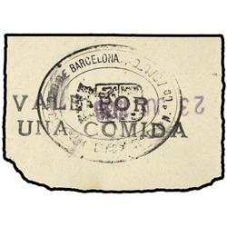 COOPERATIVE  AND ADVERTISING TOKENS - Vale por una comida. 23 Julio 1936. 14º GRUPO DE ASALTO-CUERPO
