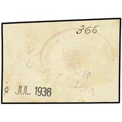 COOPERATIVE  AND ADVERTISING TOKENS - Vale por una comida. 28 Julio 1936. 14º GRUPO DE ASALTO-CUERPO