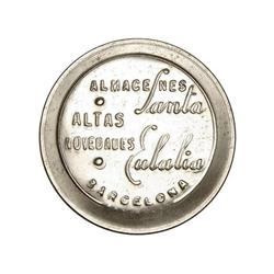 COOPERATIVE  AND ADVERTISING TOKENS - 15 Céntimos. S/F. ALMACENES SANTA EULALIA. BARCELONA. ALTAS NO