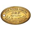 Image 1 : COOPERATIVE  AND ADVERTISING TOKENS - Sin valor. S/F. JOSÉ ROVIRA PARERA J.R.P. AGRICULTOR S.A. DE V
